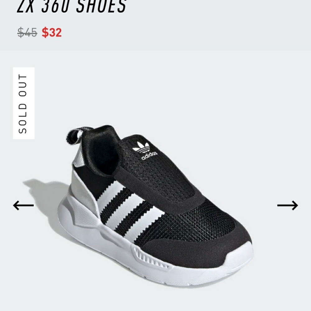 adidas Toddler 360 ZX Sneakers size 9